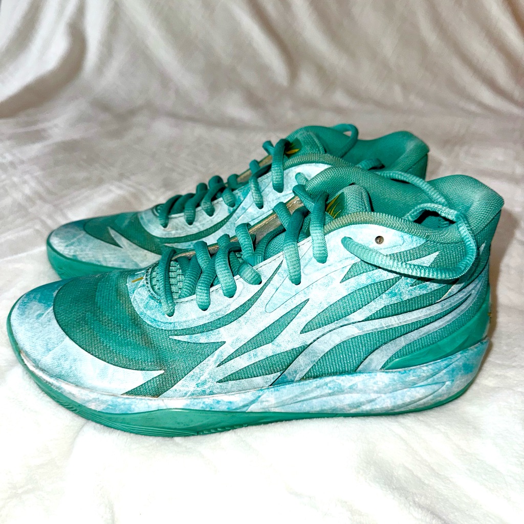 Puma Teal And Light Teal Athletic Sneakers